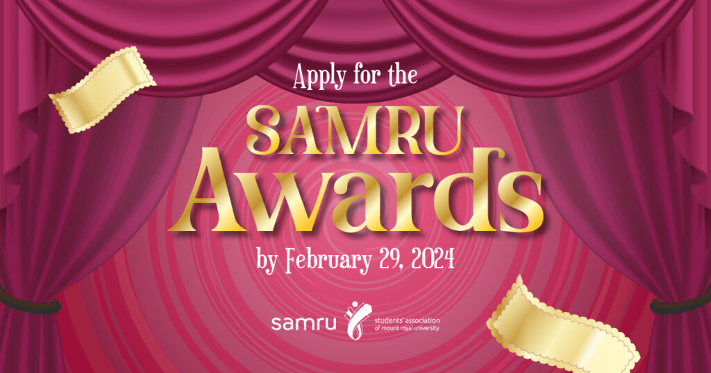 SAMRU Awards Applications are open until February 29!